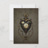 Steampunk hart, bedankkaart (Achterkant)