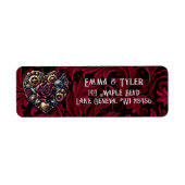 Steampunk Hart en Rozen Etiket (Voorkant)