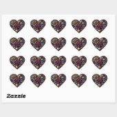 Steampunk Hart en Rozen Sticker (Vel)