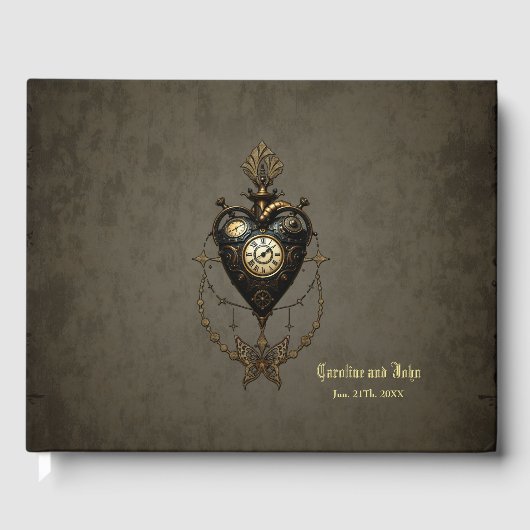Steampunk hart, gastenboek (Voorkant)