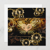 Steampunk hart kaart (Voorkant / Achterkant)