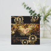 Steampunk hart kaart (Staand voorkant)