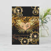 Steampunk hart kaart (Staand voorkant)