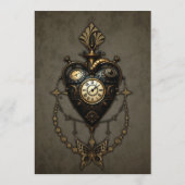 Steampunk hart, menu (Achterkant)