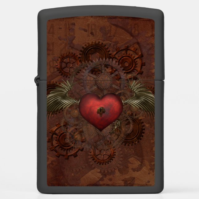 Steampunk hart met vleugels (Voorkant)