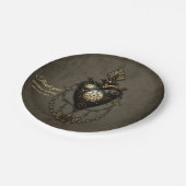 Steampunk hart papieren bordje (Gekanteld)