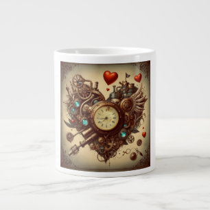 Steampunk hart/Valentijnsdag Extra Grote Beker
