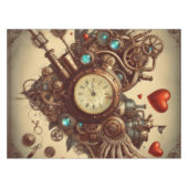 Steampunk hart/Valentijnsdag Tafelkleed (Voorkant (Horizontaal))