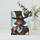Steampunk Hatter Briefkaart (Staand voorkant)