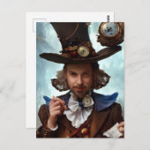 Steampunk Hatter Briefkaart (Voorkant / Achterkant)