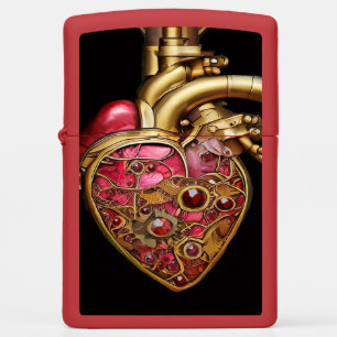 Steampunk Heart Anatomische robijnen en tandwielen