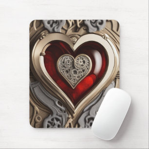 Steampunk Heart - Intrinsieke mechanische liefde Muismat