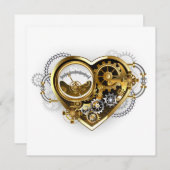 Steampunk Heart met een manometer Advieskaart (Voorkant / Achterkant)