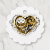 Steampunk Heart met een manometer Bedankjes Labels (Achterkant)