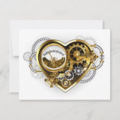 Steampunk Heart met een manometer Bedankkaart (Voorkant)