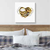 Steampunk Heart met een manometer Canvas Afdruk (Insitu (Slaapkamer))