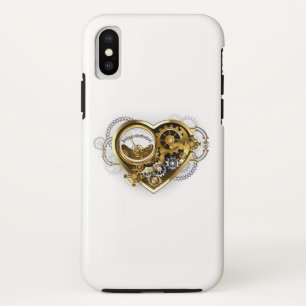 Steampunk Heart met een manometer iPhone X Hoesje