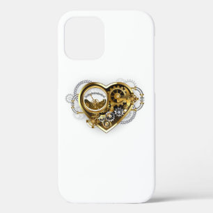 Steampunk Heart met een manometer iPhone 12 Hoesje