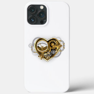 Steampunk Heart met een manometer iPhone 13 Pro Max Hoesje