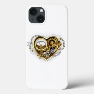 Steampunk Heart met een manometer iPhone 13 Hoesje