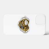 Steampunk Heart met een manometer Case-Mate iPhone Case (Achterkant (horizontaal))