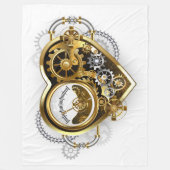 Steampunk Heart met een manometer Fleece Deken (Voorkant)