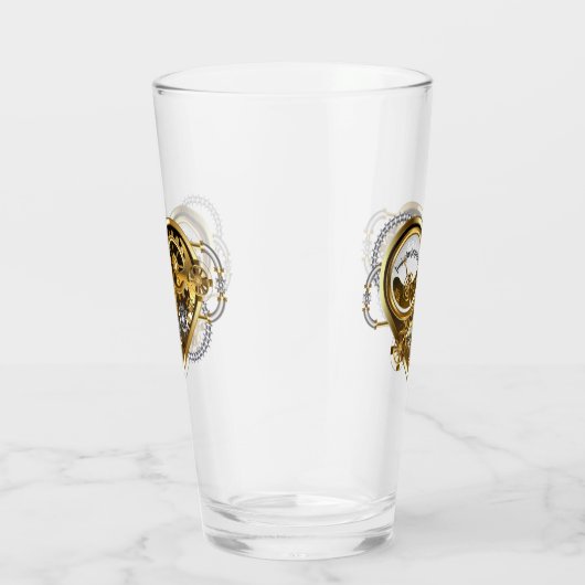 Steampunk Heart met een manometer Glas (Rechts)