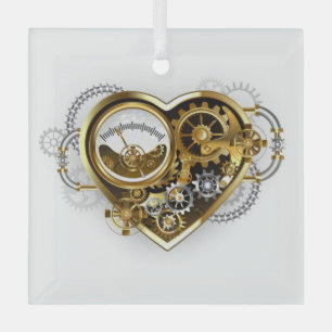 Steampunk Heart met een manometer Glas Ornament