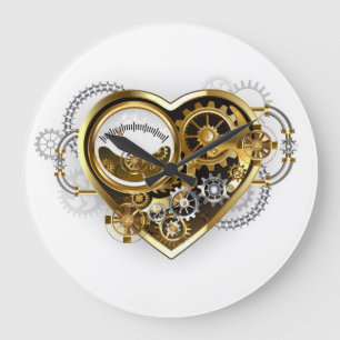 Steampunk Heart met een manometer Grote Klok