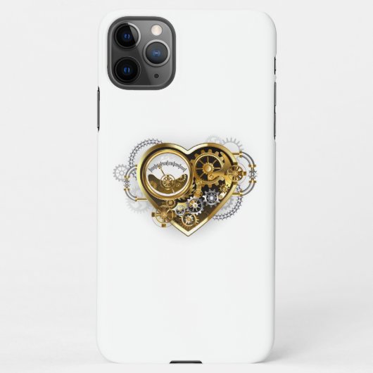 Steampunk Heart met een manometer iPhone Hoesje (Achterkant)