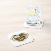 Steampunk Heart met een manometer Kartonnen Onderzetters (Insitu)