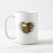 Steampunk Heart met een manometer Koffiemok (Links)