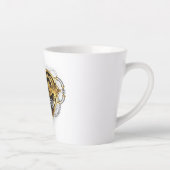Steampunk Heart met een manometer Latte Mok (Rechts)