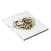Steampunk Heart met een manometer Notitieblok (Schuin)