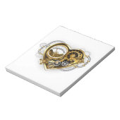 Steampunk Heart met een manometer Notitieblok (Gedraaid)
