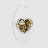 Steampunk Heart met een manometer Ornament (voorkant)