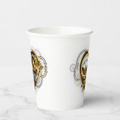 Steampunk Heart met een manometer Papieren Bekers (Links)