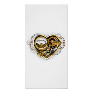 Steampunk Heart met een manometer Perfect Poster