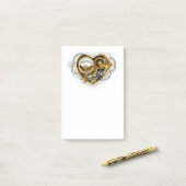 Steampunk Heart met een manometer Post-it® Notes (Op bureau)