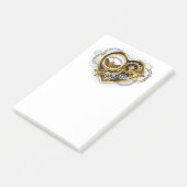 Steampunk Heart met een manometer Post-it® Notes (Schuin)