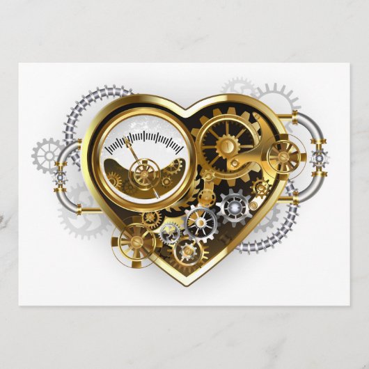 Steampunk Heart met een manometer Programma (Voorkant)