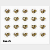 Steampunk Heart met een manometer Ronde Sticker (Vel)