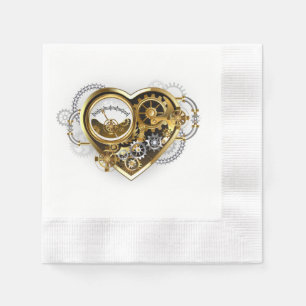 Steampunk Heart met een manometer Servet