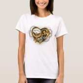 Steampunk Heart met een manometer T-shirt (Voorkant)