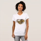 Steampunk Heart met een manometer T-shirt (Voorkant volledig)