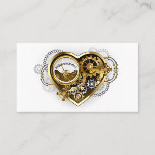 Steampunk Heart met een manometer Visitekaartje
