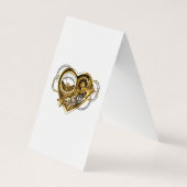 Steampunk Heart met een manometer Visitekaartjes (Achterkant)