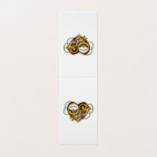 Steampunk Heart met een manometer Visitekaartjes (Buitenkant ongevouwen)