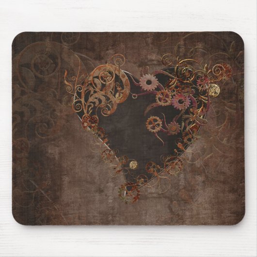 Steampunk Heart Muismat (Voorkant)
