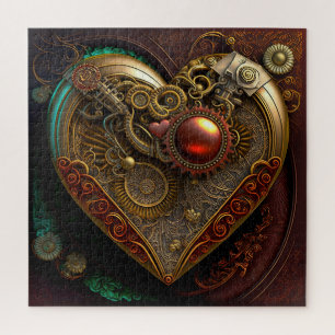 Steampunk Heart Puzzle Legpuzzel